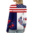 thumbnail image 6 of JoveMarine Women's Fitted Base Layer Long Sleeve T-Shirt Independence Day Printed Round Neck Top Patriotic Casual Blouse for Spring Fall Daily Layering Dark Blue M, 6 of 6