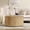 Natural Oak, variant on IFMUST 33" Modern Round Fluted Coffee Table with Storage, Large Hidden Drawer & Push-to-Open Design