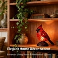 thumbnail image 3 of Ployzin Sheremart Cardinal Lamp Stained Glass, Olygee/Pubyfun Resin Cardinalis Night Light Christmas Decorations, Red Bird Cardinalis Night Warm Memorial Light for Christmas Decor, Home,Office(1pcs), 3 of 7