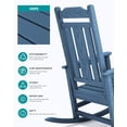 thumbnail image 6 of Oversized HDPE Outdoor Rocking Chair, Blue, All-Weather Patio Rocker, 6 of 8