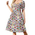 thumbnail image 2 of Vestido de manga corta Enchanted Tiki Room, vestidos de estilo coreano para mujer, vestidos africanos para mujer, vestido, 2 of 7