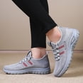 thumbnail image 4 of HTHLVMD Lace-Up Comfort Sneakers, Breathable Knit Upper, Everyday and Travel Wear, Women's Running Shoes, Breathable Soft-Soled Low-Top Walking Training Shoes, Comfortable Outdoor Sports, Gray 8, 4 of 9