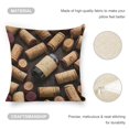 thumbnail image 4 of wine corks Linen toss pillowcase decoration pillowcase gifting preferred 24x24 inch cushion cover 2 sets sofa pillowcase sofa bedroom living room car, 4 of 8