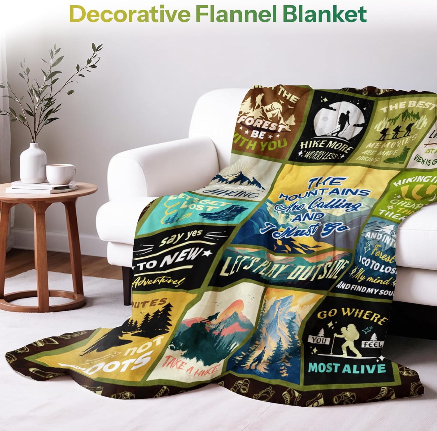 Hiking Gifts for Women, Gifts for Hikers, Hiking Gifts for Men, Hiking Gear for Women, Hiking Blanket for Women, Hiking Lovers Gifts on Birthday Christmas Thanksgiving