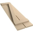 thumbnail image 6 of Ekena Millwork 11 1/2"W x 66"H Rustic Two Board Spaced Board-n-Batten Smooth Faux Wood Shutters w/Z-Board (Per Pair), Primed Tan, 6 of 11