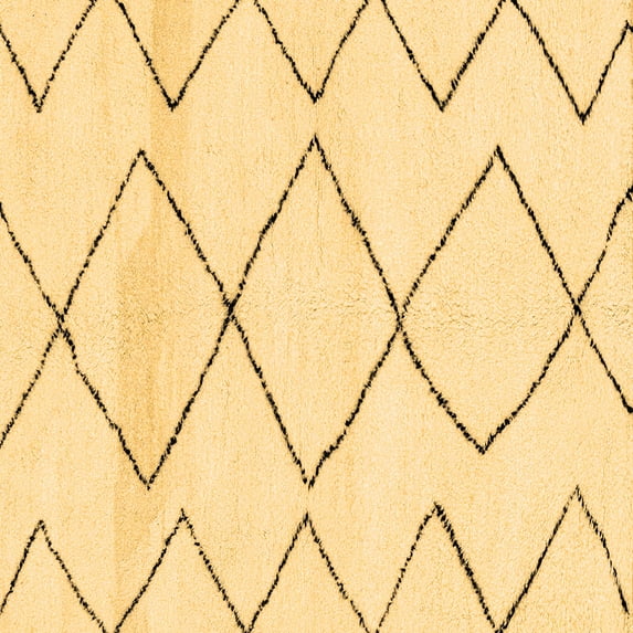 Ahgly Company Indoor Square Solid Brown Modern Area Rugs, 3' Square