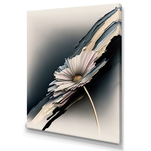 Designart White Gerber Flowers Hyperrealistic I Canvas Wall Art