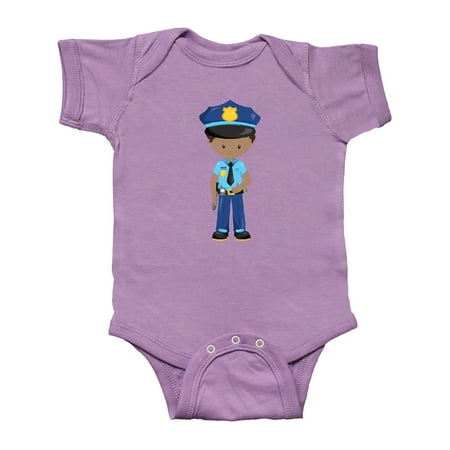 

Inktastic African American Boy Policeman Police Uniform Gift Baby Boy Bodysuit