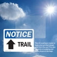 thumbnail image 6 of (2 Pack) Trail [Up Arrow] Sign With Symbol OSHA Notice Sign 7 Inch X 5 Inch Vinyl Label Decal Sticker Weather Resistant, UV Protected for Workplace, Business, and Construction Site,, 6 of 7