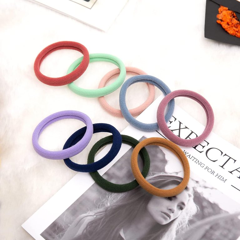 100Pcs Soft Hair Ponytail Holders, Seamless Hair Ties，Nylon  display picture 1
