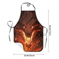 thumbnail image 4 of Naloa 1Pack Adjustable Bib Apron Waterdrop Resistant Cooking Kitchen Aprons for Women Men Chef, Magma Fire Black Dragon Print, 4 of 5