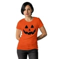 thumbnail image 5 of Tstars Jack O' Lantern Face Shirt Halloween Pumpkin Women's Tee Shirts X-Large Orange, 5 of 8