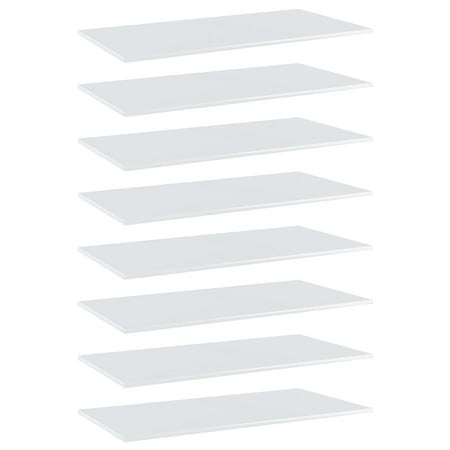 

WONISOLI Bookshelf Boards 8 pcs High Gloss White 31.5 x11.8 x0.6 Chipboard