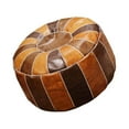 thumbnail image 1 of Handmade Boho Moroccan Pouf Cover Unfilled Multi Color Marrakesh Style Foot Brown, 1 of 9