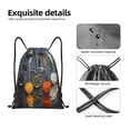 thumbnail image 4 of Xecao Various Herbs And Spices In Spoons Pattern Sports Drawstring Backpack - String Swim Gym Bag with Wet Proof Pocket for Women&Men-Medium, 4 of 6