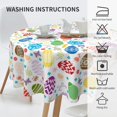 thumbnail image 5 of Easter Tablecloth Round 60 Inch Easter Eggs Table Cloth Gift Cute Bunny Easter Table Clothes Reusable Circle Table Cover for Dining Room Home Decor, 5 of 6