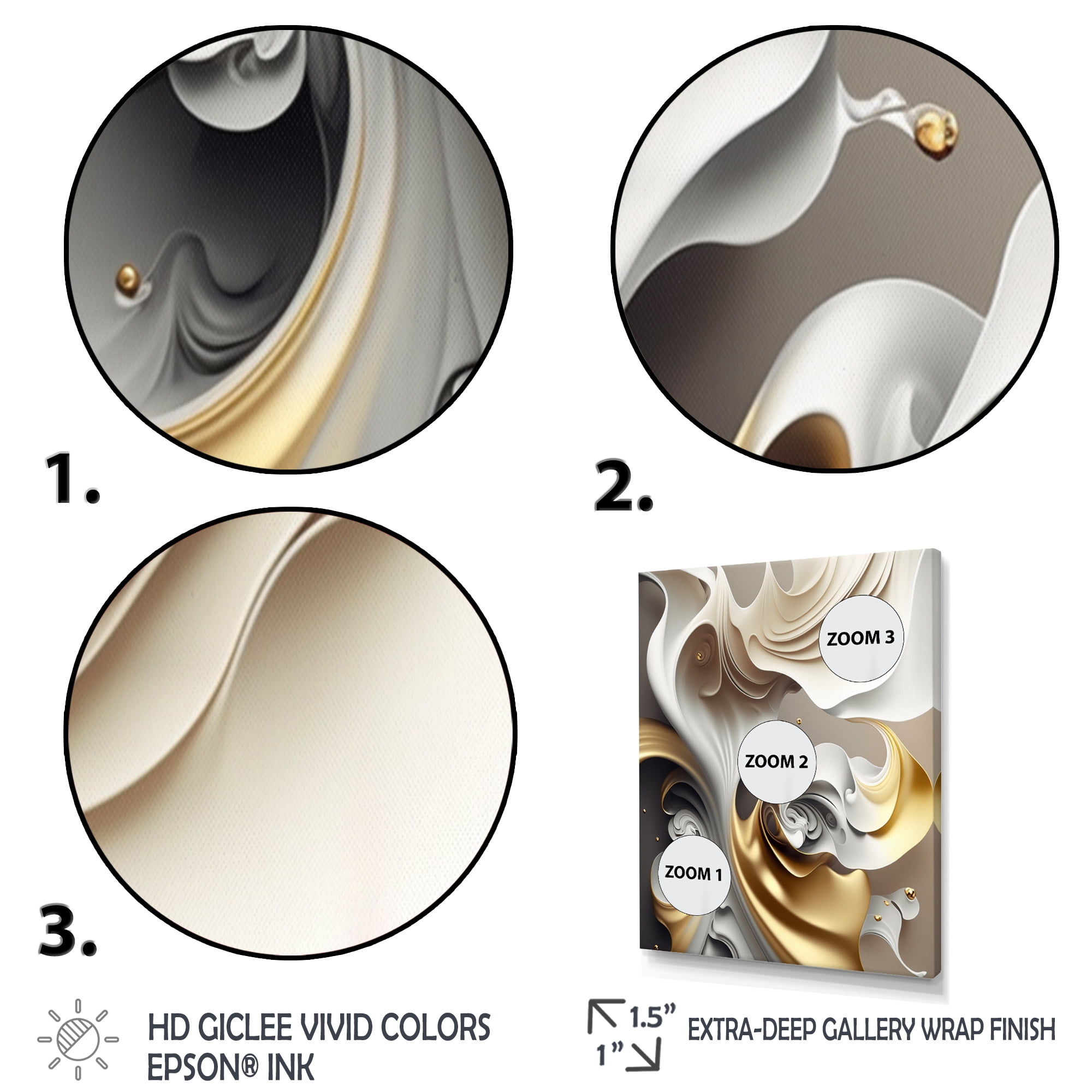 Designart Abstract Geode Liquid Canvas Wall Art