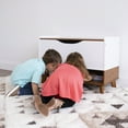 thumbnail image 6 of Humble Crew Morgan Mid-Century Modern Toy Box with Soft Close Lid and Storage Shelf Toy Chest, Warm Wood/White, 6 of 6