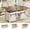 White, variant on Lift Top Coffee Table, 4 in 1 Multi-Function Farmhouse Coffee Tables with Storage and Hidden Compartment, Convertible White Coffee Table Converts to Dining Table for Living Room, Brown Top