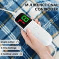 thumbnail image 4 of Blue Heated Blanket Electric Throw 50X60 Heating Throw with 10 Levels 8 Hours Auto Off, Plaid Sherpa Blanket Winter Warmer, Christmas Housewarming Gifts for Women Mom, Home Decor for Couch Bed Office, 4 of 4