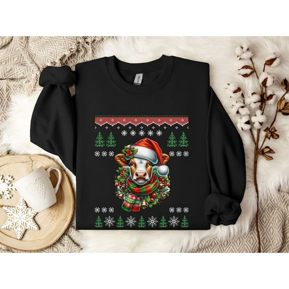 Cow Christmas Sweater, Cow Sweater, Really Christmas Sweater, cowgirl Christmas sweater,Farm Xmas