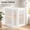 White, variant on 2-Tier Bamboo Bread Box for Kitchen Countertop, Large Capacity Corner Bread Bin, Food Storage Container for Kitchen and Dining Room, White
