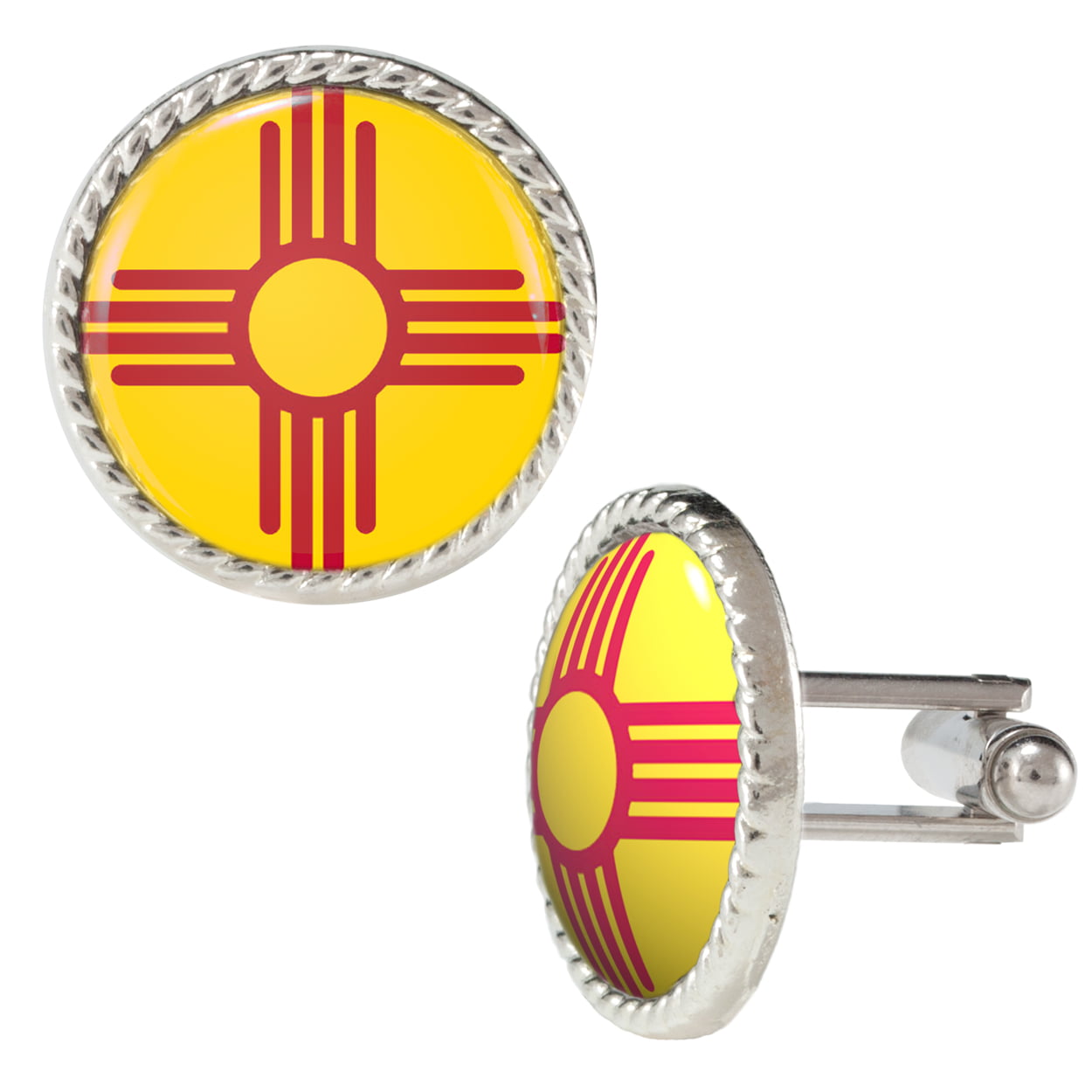 New Mexico USA US State Flag Cufflinks