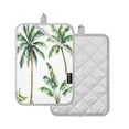 thumbnail image 2 of Two Pieces Of Square Heat Insulation Pad Oven Mitts 7x9.8 Inch Oven Microwave Kitchen Cooking Baking Beautiful Palm Trees, 2 of 7