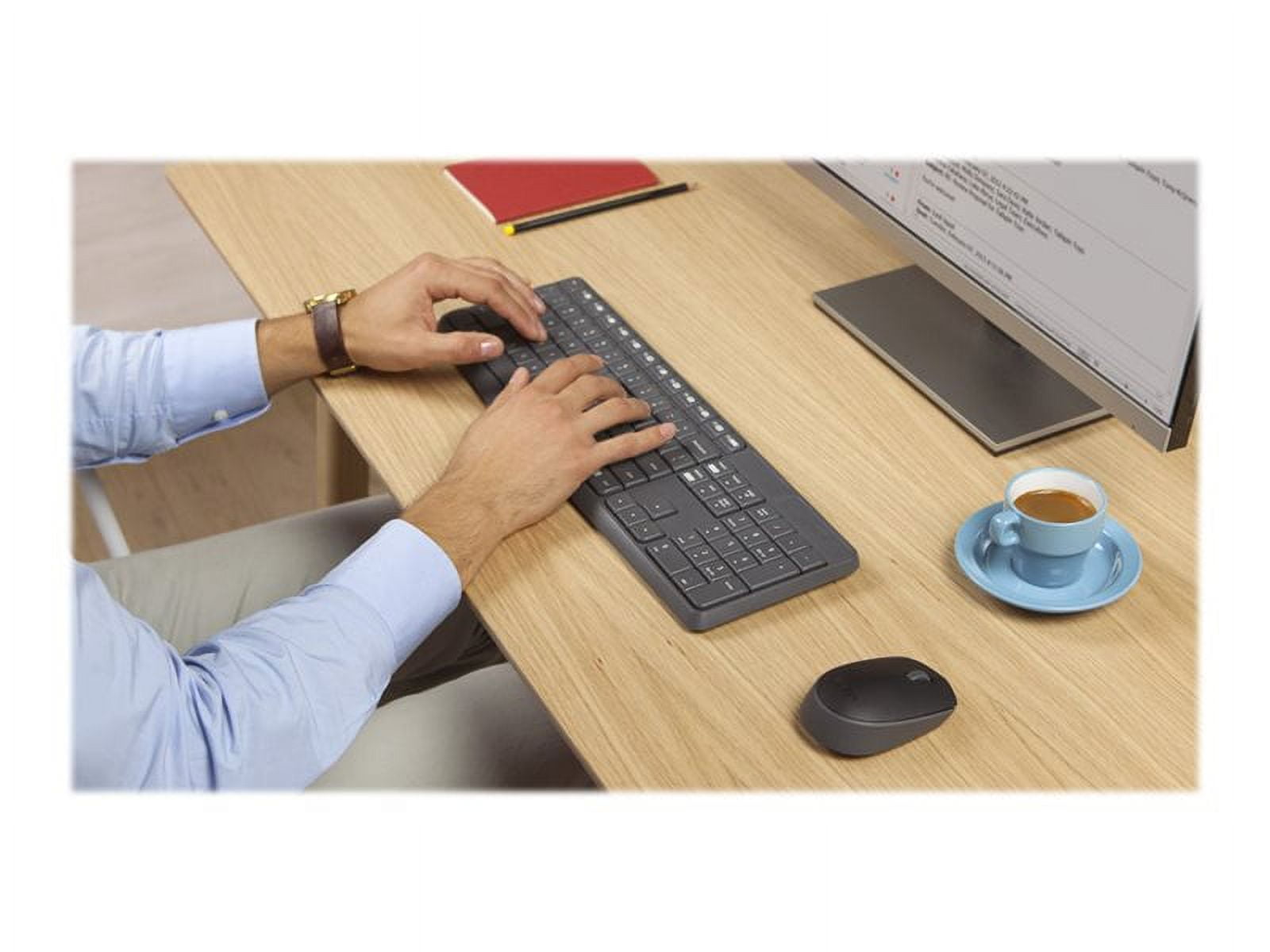Logitech MK235 Wireless Keyboard and Mouse Grey, French