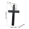 thumbnail image 3 of Cinvoph Wooden Cross Pendant Ornament Churchs Supplies Easter Crafts Desktop Decoration Ornaments Idear Gift 1.2"x1.8" Black, 3 of 6