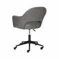 thumbnail image 5 of Powell Sabine Swivel Office Chair - Gray Faux Leather, 5 of 9