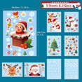 thumbnail image 2 of ZHAOCHENG Pegatinas navideñas para ventana, 9 hojas, 242 unidades, película adhesiva de doble cara con texto en inglés "Merry Xmas", muñeco de nieve y Papá Noel, 2 of 5