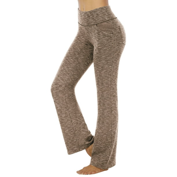 nsendm Unisex Pants Adult Organic Cotton Yoga Pants Womens Yoga Pants  Pockets High Waist Workout Pants plus Size Yoga Pants for Women 3x(Khaki,  S) 