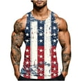 thumbnail image 2 of UVEASISHA Mens 4th of July Tank Tops Funny Sleeveless Workout Shirts American Flag Print Muscle Tanks Big and Tall Casual Sleeveless Patriotic Graphic Tees Navy XXL, 2 of 5