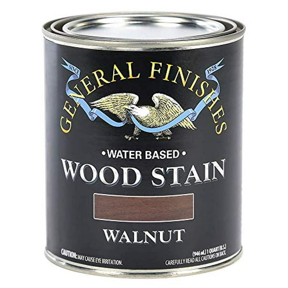 General Finishes Water Based Wood Stain, 1 Quart, Walnut