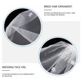 thumbnail image 3 of UPOUART Decorative Face Veil White Bridal Hair Ornament for Special Wedding Day, 3 of 5