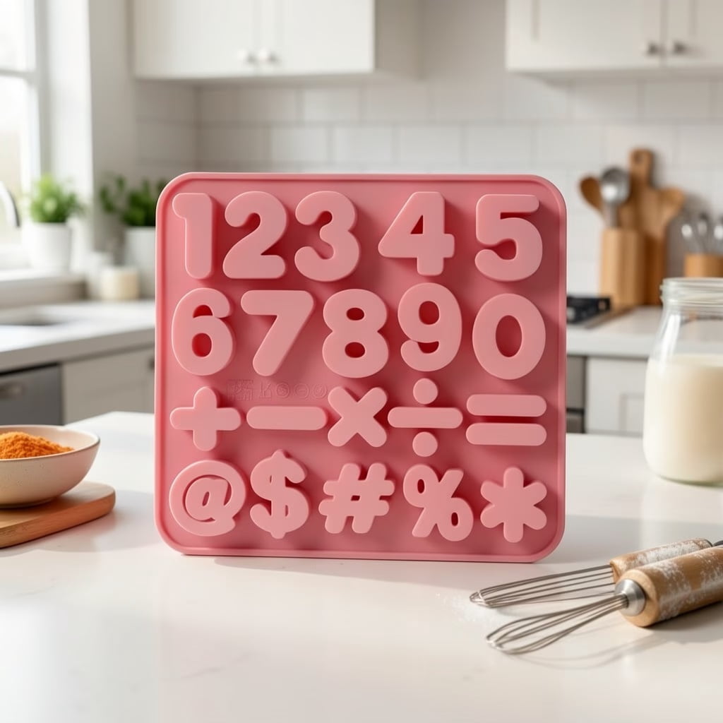 10 Cavity 0-9 Digital Silicone Ice Mold - Food Grade Non-Stick Ice Cube Tray for Reusable DIY Number Shaped Ice Maker for Freezer, Drinks, Cocktails, and Pudding Making