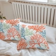 thumbnail image 7 of Waterproof Throw Pillow Covers Set of 2, 18x18 Inch Ocean Coral Decorative Pillowcases Outdoor Pillow Slip Cushion Covers Set for Couch Tent Abstract Boho Gradient Coastal Polka Dots, 7 of 7