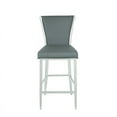 thumbnail image 4 of Home Square 44" Flare Back Contemporary Metal Bar Stool in Gray - Set of 2, 4 of 4