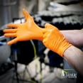 thumbnail image 2 of Atlantic Safety Products BLGOO-L Super Tough 8 Mil Powder Free Nitrile Disposable Gloves with Aggressive Diamond Grip, Orange - Large - 100 per Box, 2 of 8