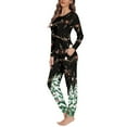 thumbnail image 3 of Suhoaziia Sleepwear for Women Nightgown Lightweight Christmas Tree Sleep Set Durable Family Lounge Wear Matching Set Pajamas Top and Pants 2 PCS Shirt Long Sleeve Daily Wear Size XL, 3 of 5