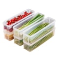 thumbnail image 4 of Shoreew 1/2/3/4Pcs Food Storage Box 1.3L Stackable Pasta Organizer Large Capacity Airtight Fridge Container with Safety Cover, 4 of 7