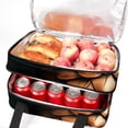 thumbnail image 5 of Pangolin Double Layered Insulated Refrigerated Lunch Bag with Two Compartments, Large Capacity, Handheld - 7.1x11.4x16.1 Inches, 5 of 6