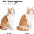 thumbnail image 5 of Pet Brush for Dogs and Cats, Self Cleaning Dog Brush, Slicker Grooming Brush for Shedding Hair - Grey, 5 of 6