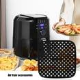 thumbnail image 1 of Air Fryer Liner Almohadilla antiadherente Alfombrilla de vapor de silicona perforada (8.5in Negro) Tmvgtek Libre de BPA, 1 of 9