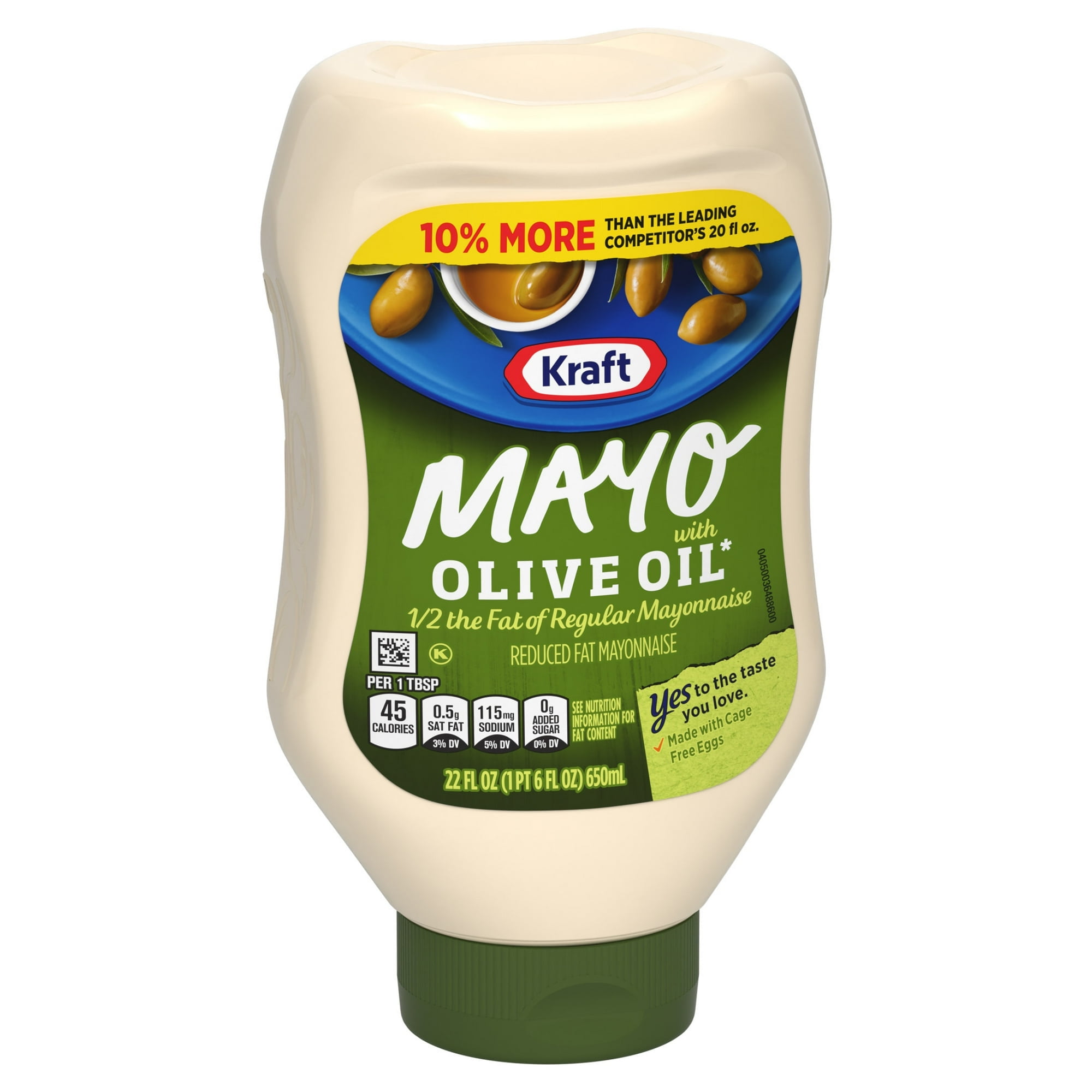 Kraft Mayo with Olive Oil Reduced Fat Mayonnaise Squeeze Bottle,  (Shelf-Stable) 22 fl oz