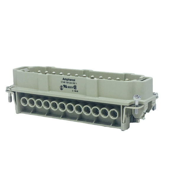 C14610A0240021 Conn Heavy-Duty Rectangular M 24Signal/1Ground POS Screw RA Panel Mount