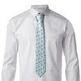 thumbnail image 2 of Naloa Cute Panda Bear Print Solid Color Tie Formal Necktie for Men，Suitable for business, daily life, work, 2 of 5