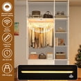 thumbnail image 5 of ANPOO 93'' Tall 3 Door LED Wardrobe Armoire with Top Cabinet, Motion Sensor Light, Mirror, 2 Drawers & Hanging Rod, Large Storage Armoire, White Wood Clothes Cabinet for Bedroom, 5 of 10