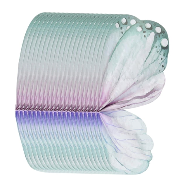 20 piezas de papel de regalo de flores, suministros de floristería, envoltura divertida de moda con alas de mariposa violeta verde